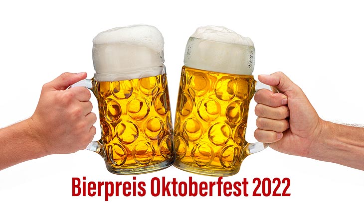 Bierpreis Oktoberfest 2022 - die Preisentwicklung bei den Getränken. Wiesn-Bierpreis zwischen 12,60 € und 13,80 € (©Foto: iStock filmfoto)